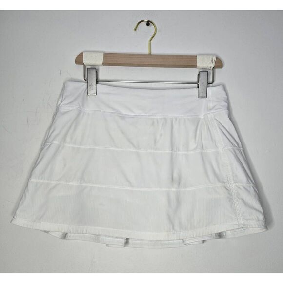 Lululemon Rival Mid-Rise Skirt Women's Size 8 White - Picture 1 of 5